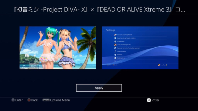 Hatsune Miku Project DIVA X x DEAD OR ALIVE Xtreme 3 – Collaboration Gravure