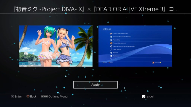 Hatsune Miku Project Diva X Dead Or Alive Xtreme 3 Collaboration Gravure
