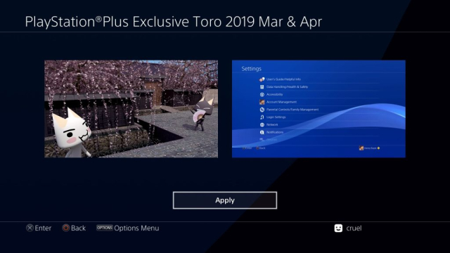PlayStation Plus – Exclusive Toro – March & April 2019
