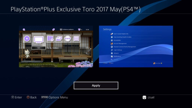 PlayStation Plus – Exclusive Toro – May 2017